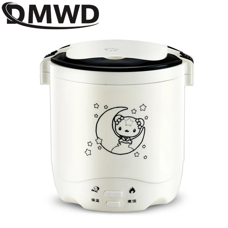 DMWD 1.5л Мини электрическая рисоварка портативная кухонная Пароварка