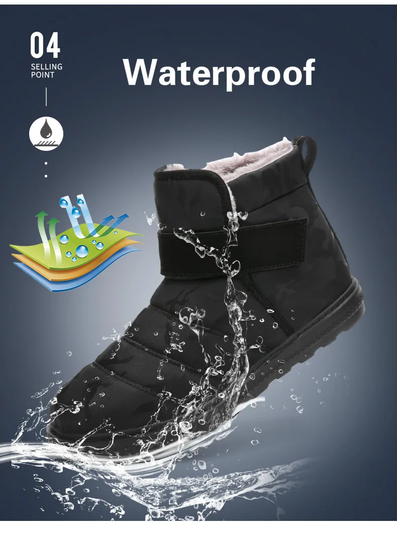 AODLEE Winter Men Shoes Boots Plush Fur Warm Ankle Boots for Men Footwear Waterproof Snow Boots Men Winter Shoes Botas Hombre