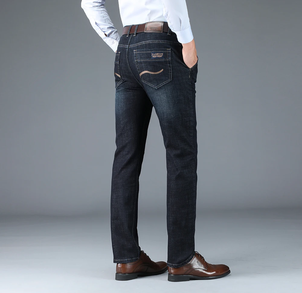 NIGRITY Новые мужские прямые повседневные джинсы модные джинсовые брюки мужские брюки цвета на выбор большие размеры 29-42