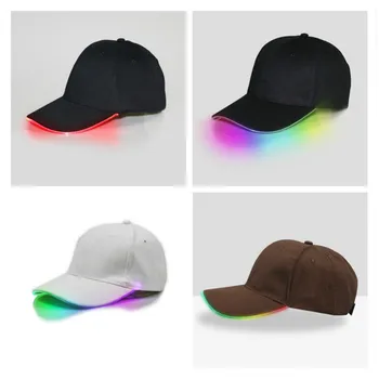 

New Design LED Light Up Baseball Caps Glowing Adjustable Hats Perfect for Party Hip-hop Running and More