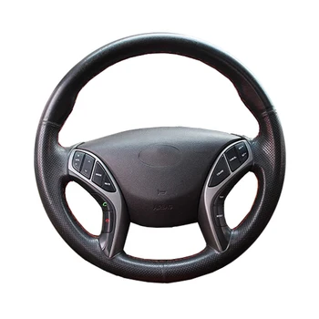 

DIY Genuine Leather Car Steering Wheel Cover For Hyundai Elantra 2011-2016 Avante i30 2012-2016 / Protect Steering-wheel