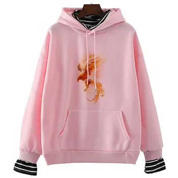 

Poster Phoenix Harajuku Shirt Womens Hoodie Korean Style 3d Graphic 90s Winter&spring Casual Female Tops Drop Ship