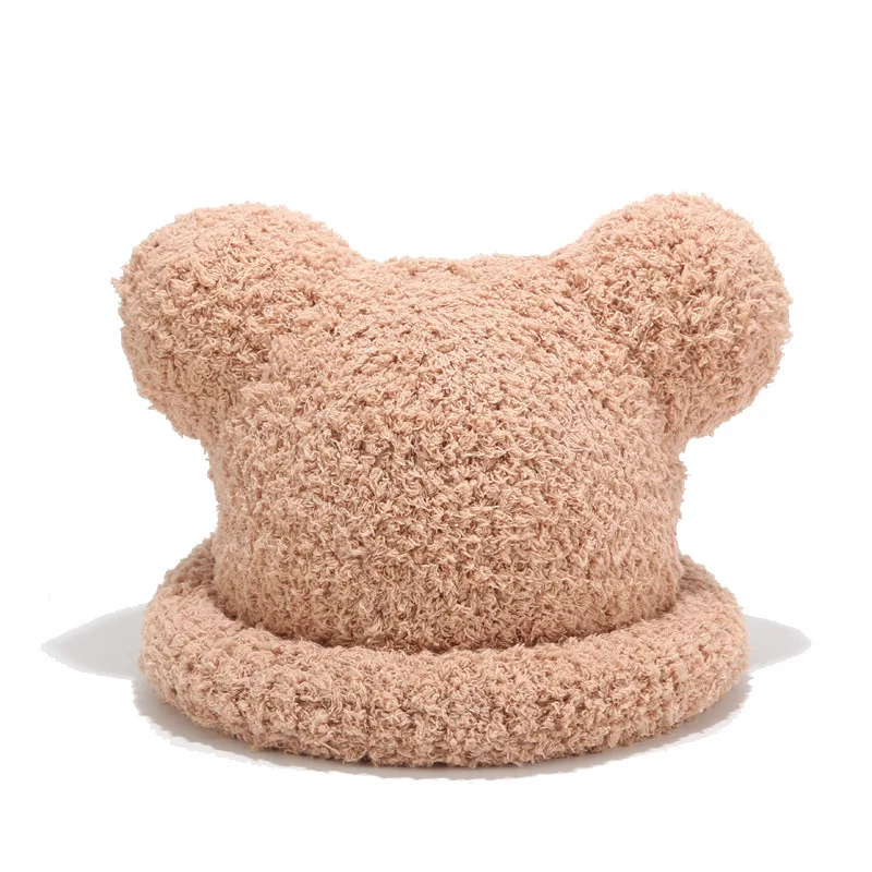 Beige Женская шапка осень и зима теплая шляпа Микки Мауса Tide Милая Коралловая флисовая шляпа - Цвет: Beige