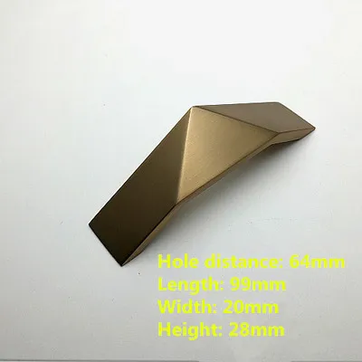 Hole distance 64 -3 1,2" 2,5" " ручки для шкафа, дверные ручки для комода, ручки для ящика, хромированные, матовые, серебристые, матовые, медные, бронзовые, черные 32 64 128 мм - Цвет: Hole distance 64 -3