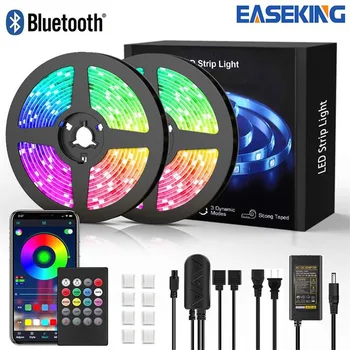 

Bluetooth LED Strip Light RGB SMD5050 Ehome Light APP control Flexible Ribbon LED Light 15M Tape Diode 24V Bluetooth Controller