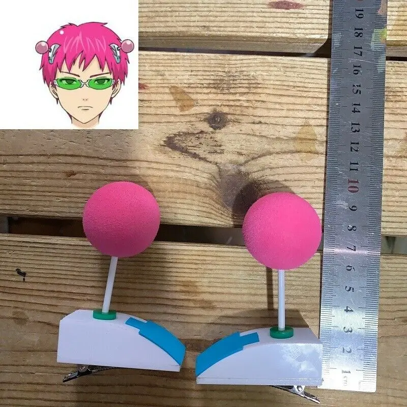 Большой Saiki Kusuo no Psi Nan Sainan заколка для волос косплея 1 пара 9 см|Реквизит костюмов| |
