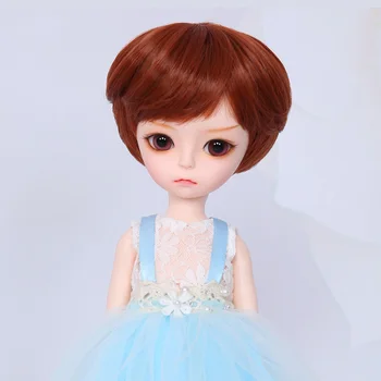 

Allaosify bjd Wig 7-8 inch 1/4 high-temperature wig boy short hair sd doll with bangs fashion type stylish hair