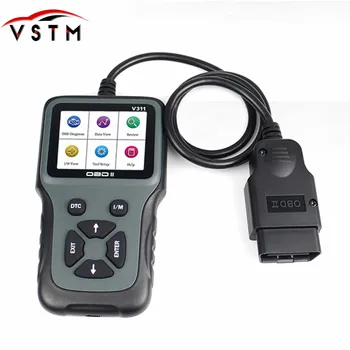 

Engine Fault Code Reader Scan Tools V311 OBD2 Color Screen Automobile Fault Detector Chinese, English, French and German