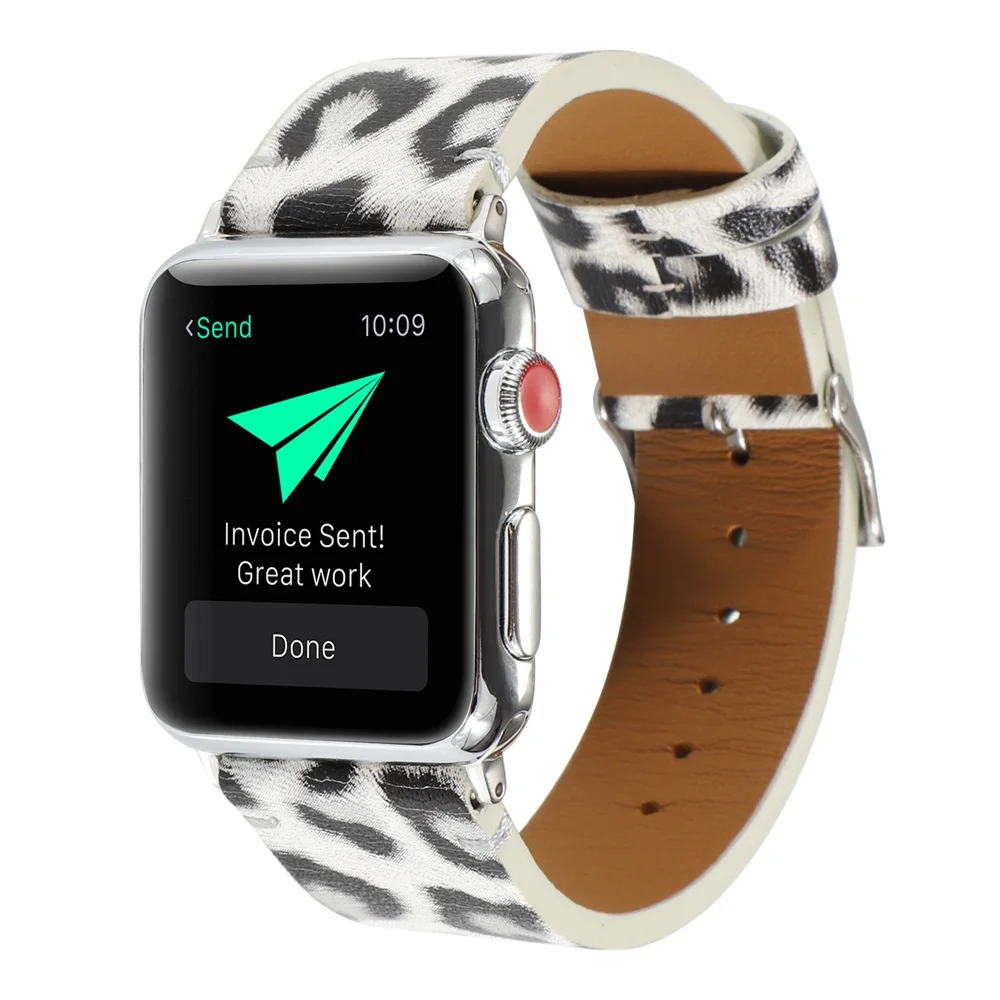 printed leopard strap Suitable for Apple Watch series 5 4 44mm 40mm iwatch 3 2 1 4