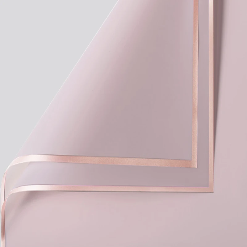 dusty pink 20 шт Золотая граница желе пленка водонепроницаемый цветочный букет бумага Diy целлофановый флорист поставки упаковочная упаковка декоративная бумага - Цвет: dusty pink