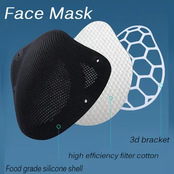 

Silicone Mask Reusable Washable Dust Mask Replaceable Filter Cotton Adult Mask Filter Safe Protective Face Mask lavable маски