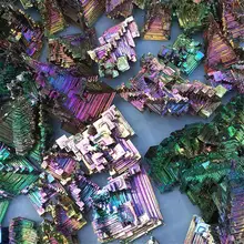 Необычный редкий Радужный Титан висмут камень драгоценный камень высокой чистоты Минеральный Камень Кристалл образец дома металлические украшения камень