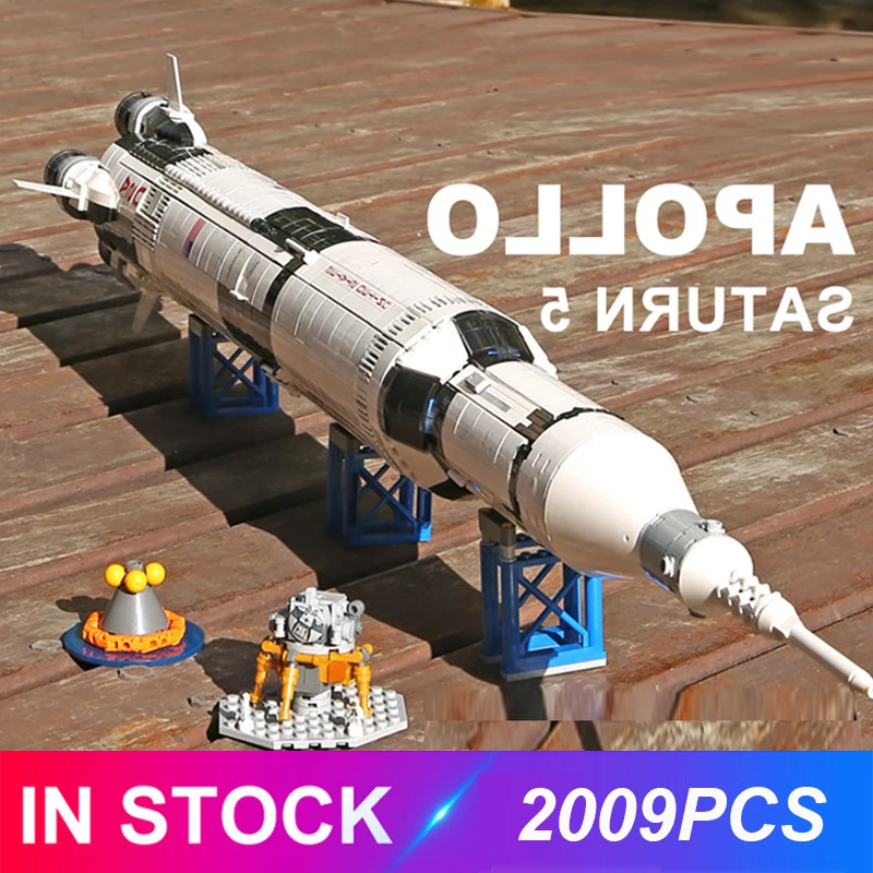 Новые блоки Lepinblocks 3703 NASAS Apollo Saturn V совместимые идеи 21309 строительные блоки кирпичи развивающие игрушки детские рождественские подарки