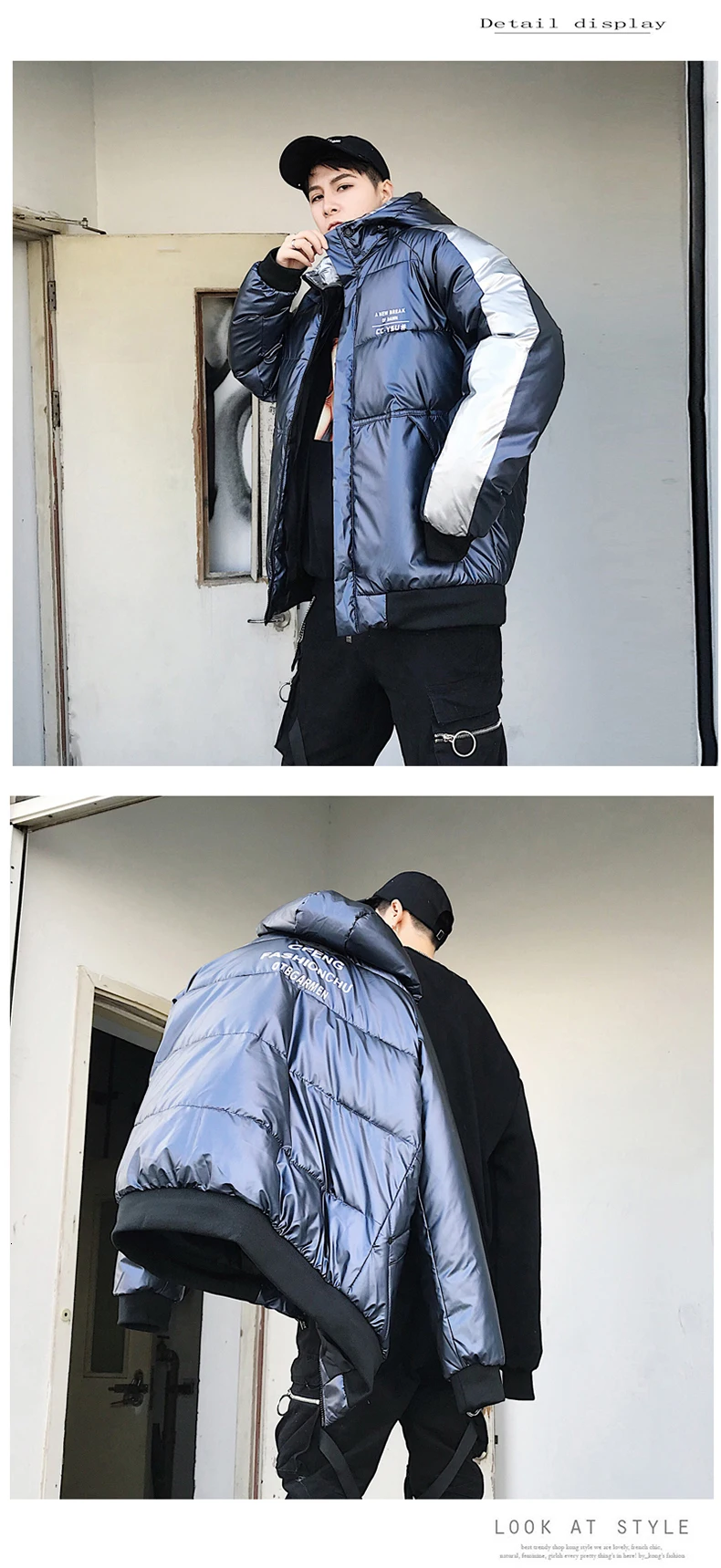 Winter New Korean Version Of The Glossy Waterproof And Windproof Cold Couple Bread Clothes Thick Cotton Jacket