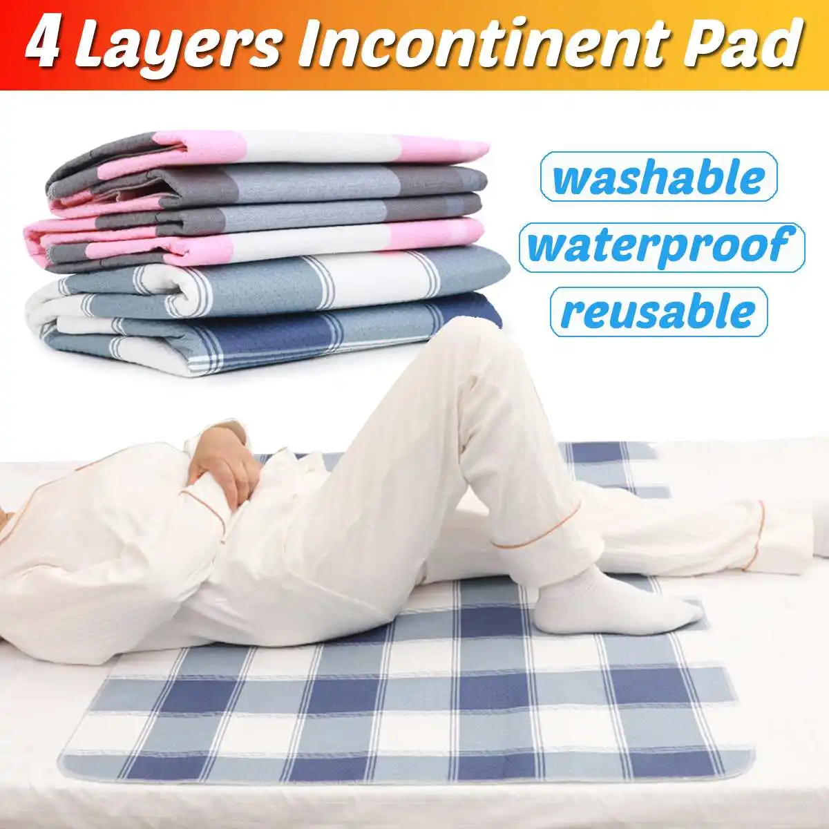 Reusable Urine Mat Washable Bed Pad Adult Baby Nappy Diaper Waterproof