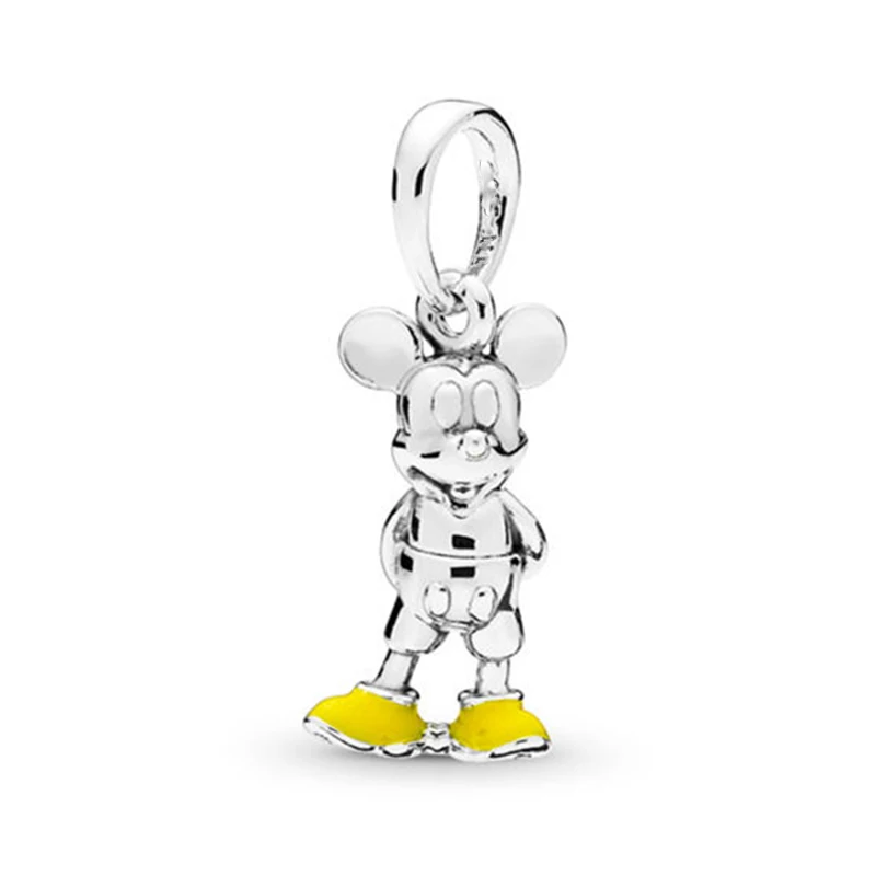 Charms 40 2 шт. серебряный дракон любовь животное Микки Шарм Подвеска подходит Pandora подвески, браслеты, ожерелья для женщин серебро DIY ювелирных изделий - Цвет: Charms 40