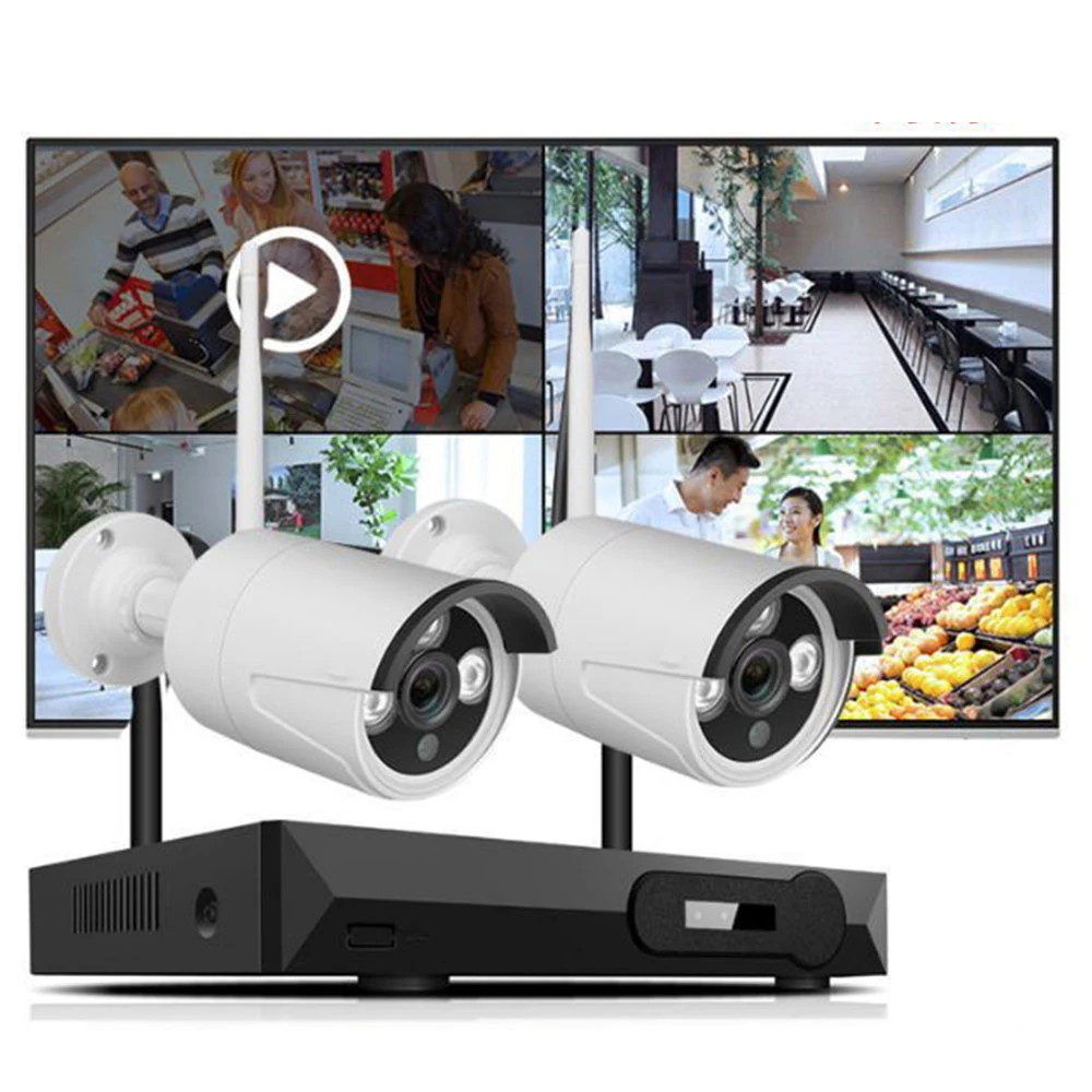 4Ch Full HD 5MP H.265 IP камера безопасности Wifi 5.0MP наружная беспроводная CCTV камера система водонепроницаемая система наблюдения NVR комплект 1 ТБ HDD