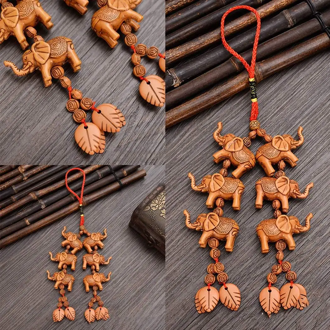 

Creative Elephant Shape Car Pendant Keychain As Picture Casual Hanging Decoration Ornament