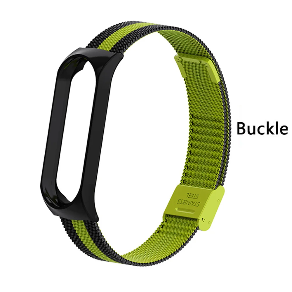 green Rovtop ремешок для Xiaomi mi Band 3 mi Band 3 ремешок для Xiaomi mi band 3 браслет для Xiaomi mi 3 магнитный металлический браслет из нержавеющей стали - Цвет: green