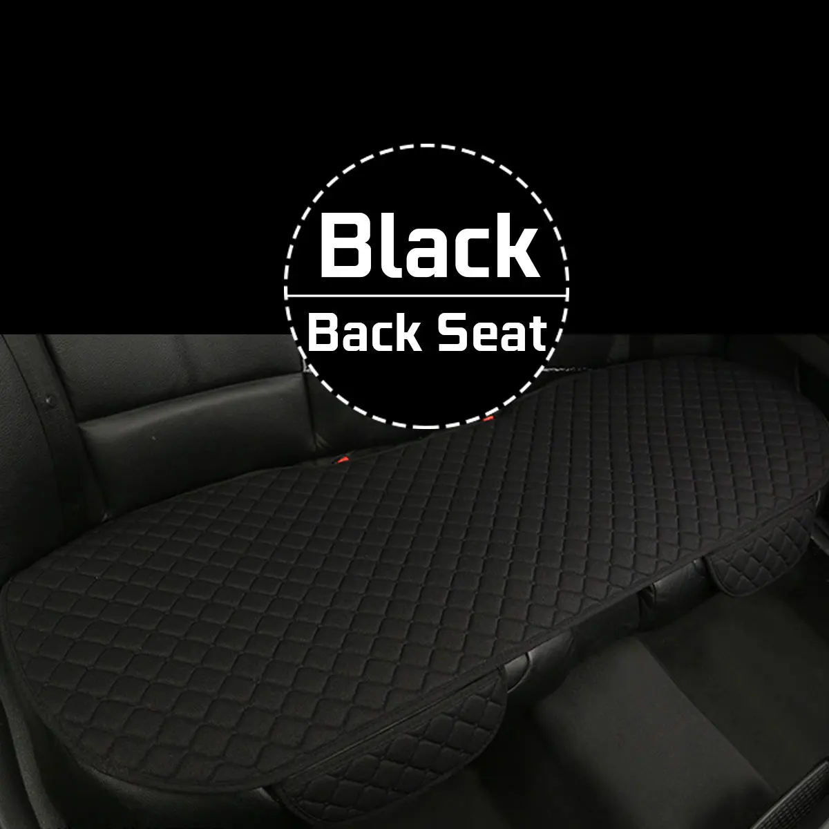 Black Back Seat Универсальный льняной Чехол-протектор на автомобильное сиденье переднее сиденье задняя подушка коврик для авто Стайлинг Автомобильный интерьер грузовик внедорожник фургон - Название цвета: Black Back Seat