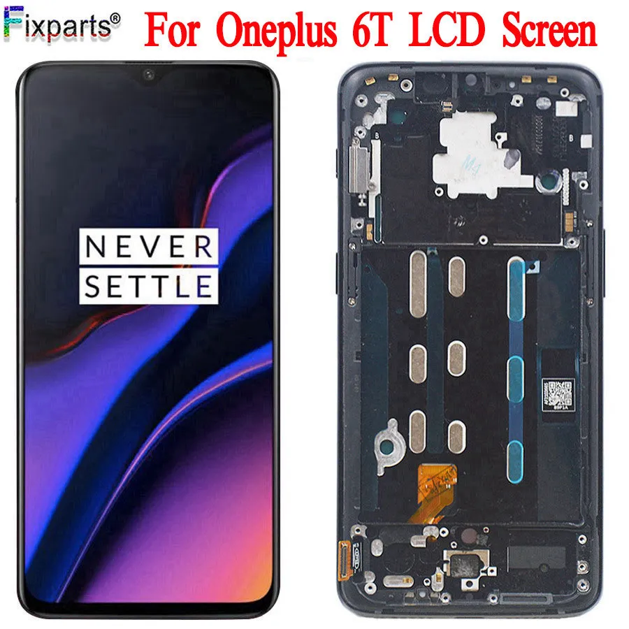 ЖК-дисплей AMOLED/TFT для Oneplus 6T с кодирующий преобразователь сенсорного экрана в
