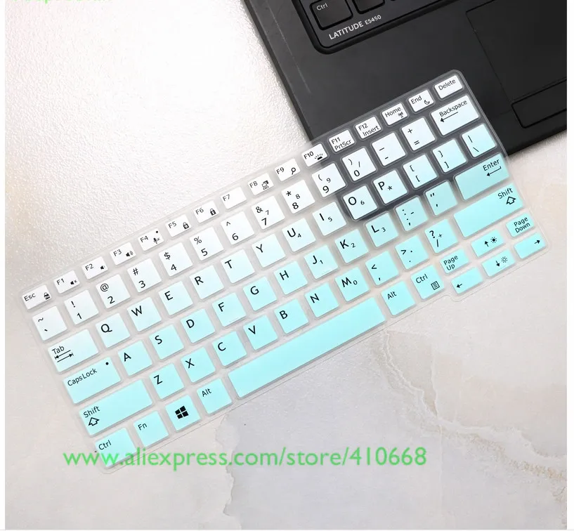 Gradual Skyblue Чехол для клавиатуры ноутбука для ухода за кожей кожи Dell Latitude E5250 E5270 E7250 E7270 E7370 E7389 E5270 Latitude 7280 7290 7380 7390 12,5 дюймов - Цвет: Gradual Skyblue