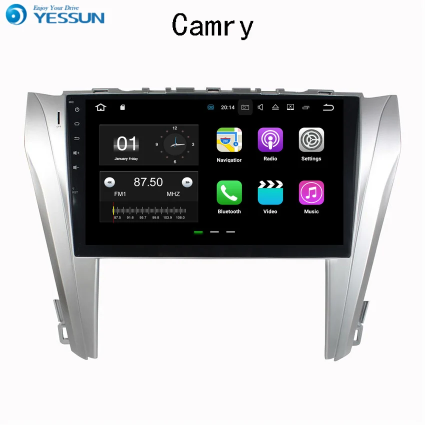 Автомобильный навигатор YESSUN для Toyota Camry 2014 2015 GPS Android HD сенсорный экран аудио видео