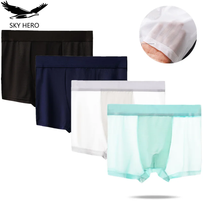 4pcs/Lot Men's Sexy Panties with Hole Underwear Boxer Man Cuecas Hombre Male Shorts Casuais Calzoncillos Thongs Fashion Gifts