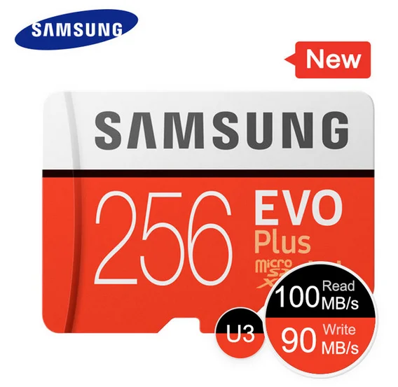 256G SAMSUNG Micro SD карты памяти EVO+ 128 Гб 64 Гб оперативной памяти, 32 Гб встроенной памяти, 95 МБ/с. 100 МБ/с. C10 SDHC/SDXC U1 U3 TF Card 64 г 32 г карты - Цвет: 256G