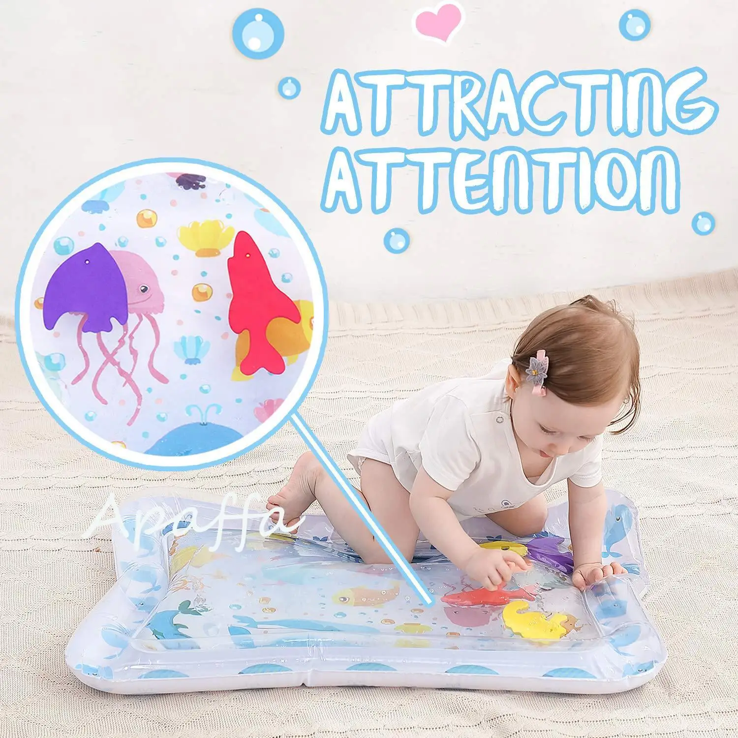 

Baby Kids Water Play Mat Toys Inflatable Thicken PVC Infant Tummy Time Playmat Toddler Activity Play Center Water Mat for Babies