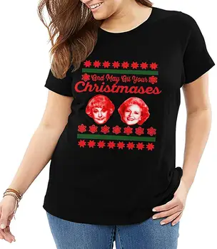 

TSDFC Women's Large Size T Shirt GOL-den Girls Cool Comfortable Short Sleeve Black unisex men women t shirt