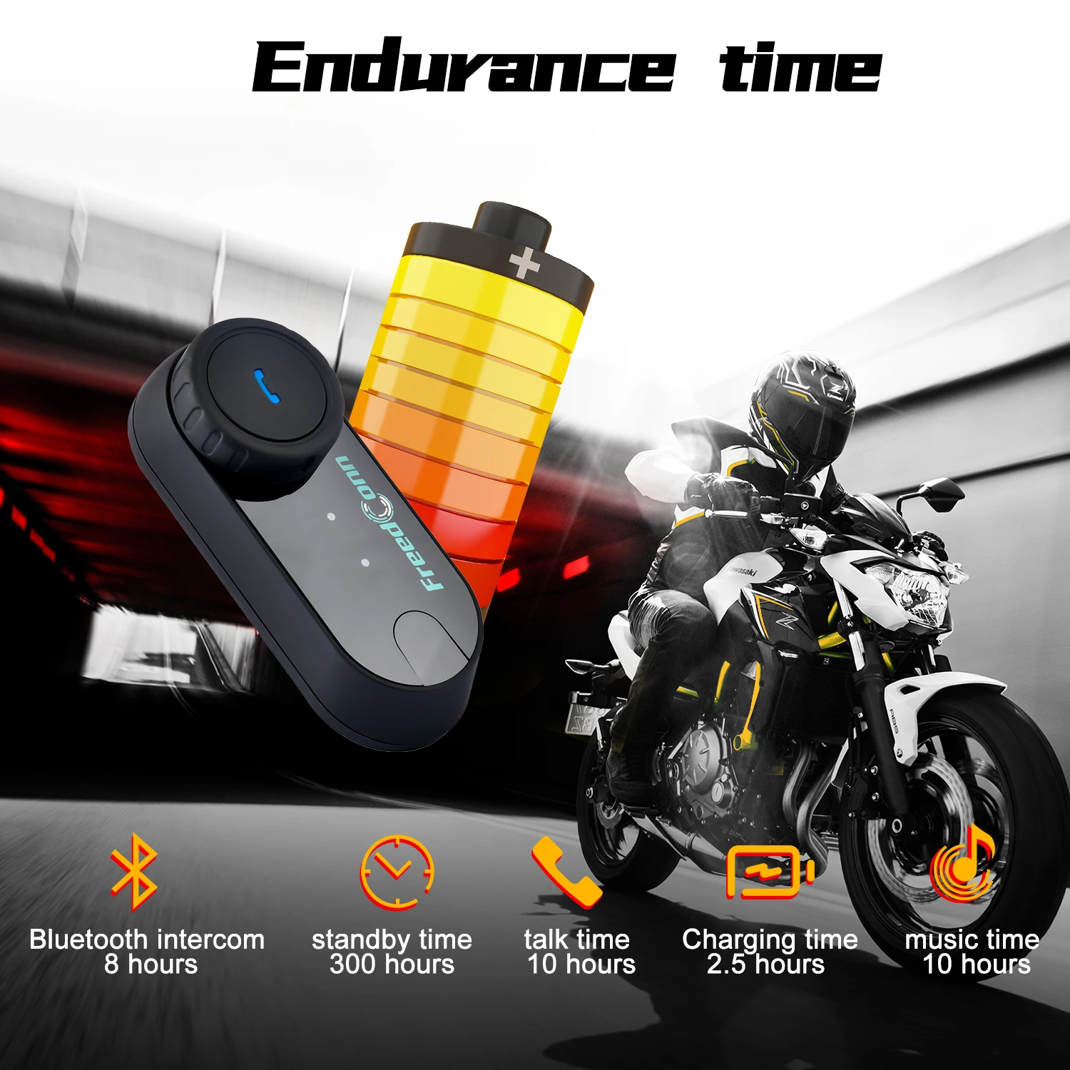 Original FreedConn TCOM VB 800m Bluetooth Motorcycle Helmet Intercom Interphone Headset With FM Radio T-COM VB Intercomunicador
