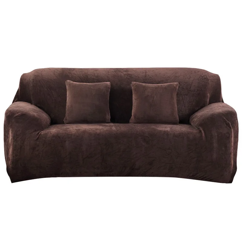 Ретро полиэфирные спандекс чехлы для диванов все включено Sofacover Универсальный стрейч чехлы для диванов плюшевые толстые кресла чехлы для диванов - Цвет: K