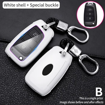 Carbon Fiber Car Smart Key Cover Case Fob For Hyundai Elantra Solaris i35 i40 Sonata Santa Fe Verna Tucson Genesis Accessories - Carbon Fiber Car Smart Key Cover Case Fob For Hyundai Elantra Solaris i35 i40 Sonata