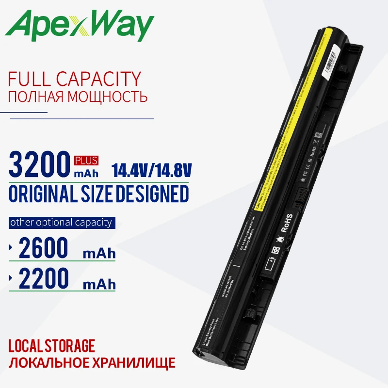 

4 cell 14.8v 2200mAh Laptop Battery For Lenovo Z710 G400s G500s G510s G505s S410p L12L4E01 L12M4E01 L12L4A02 L12M4A02
