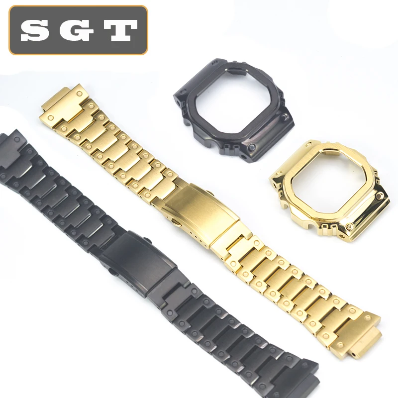 Ремешки для наручных часов из нержавеющей стали DW5600 DW5610 GMWB5000 GW5600 серия Ремешки для наручных часов браслет подходит для часов оптом