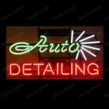 Автодетали легковые автомобили магазин неоновая вывеска для организаций и магазинов ручной работы, натуральная Стекло трубка украшения рекламы Дисплей неоновые знаки 1" х15"