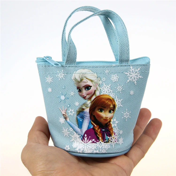 Disney children cartoon Coin purse Frozen Elsa coin bag girl boy gift mini canvas handbag storage kid Anna mini make up bag