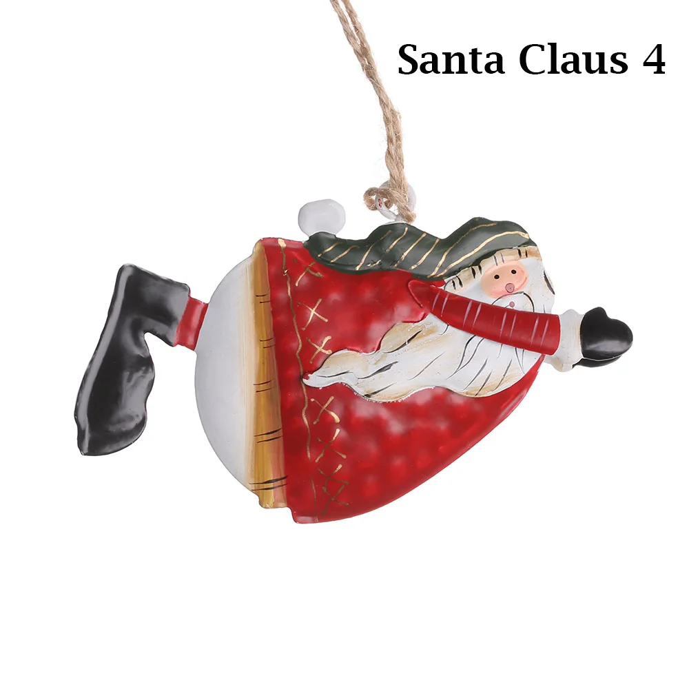 Рождественские вечерние, свадебные украшения, Рождественская елка, висящий ангел, медведь, колокольчики Санты, декоративные металлические подвески, рождественские подарки - Цвет: 8