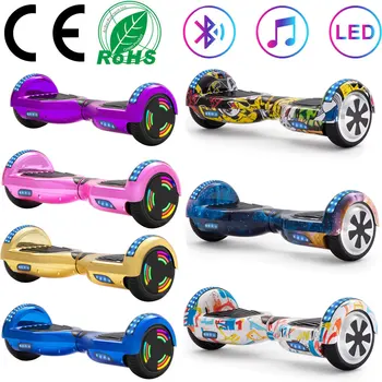 

Electric Scooters 6.5 Inch Hoverboard Bluetooth 500W Self-Balancing Scooter Balance Board Two Wheel Motor Light LED For Kids+Bag