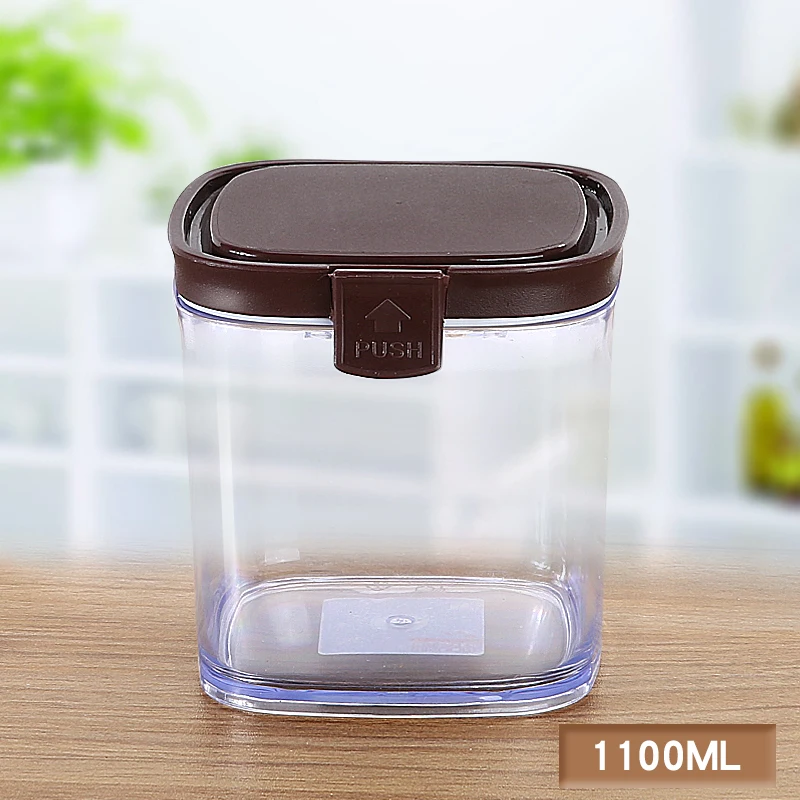 1Pcs Sealed moisture-proof kitchen storage tank plastic transparent tea cans milk powder snacks pasta biscuits home storage tank - Цвет: as the picture shows