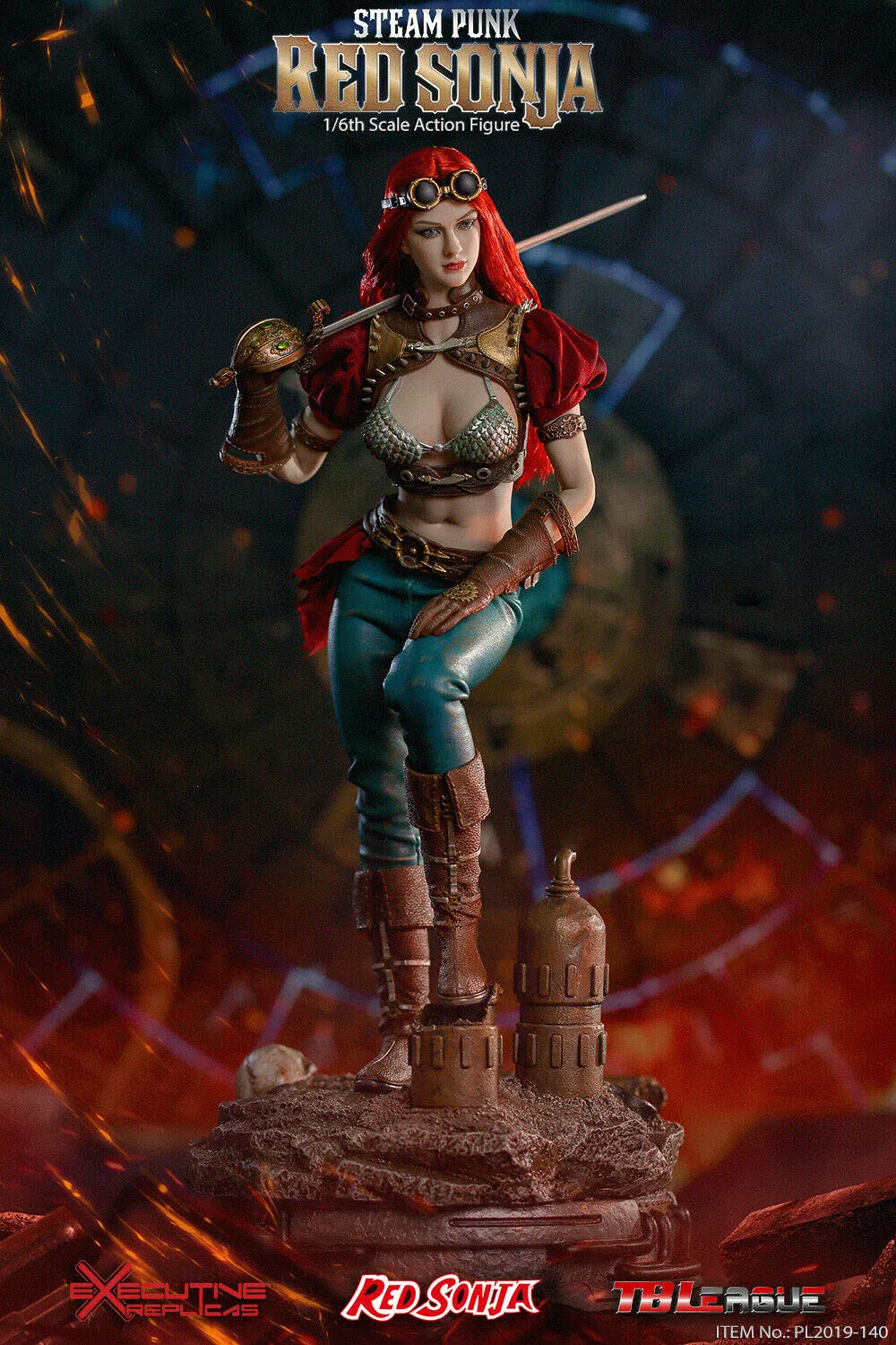 Коллекционная TBLeague PL2019-140A 1/6 Паровая панк красная фигурка Соня модель полный набор кукла для фанатов