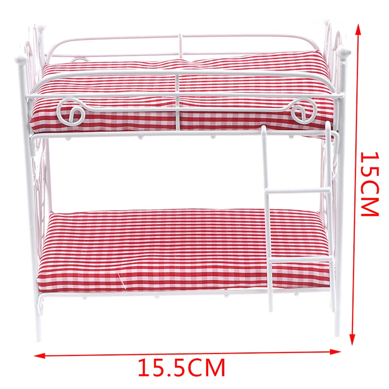 En venta Mini casa de muñecas de juguete, muebles de cama de dos capas, accesorios para casa de muñecas, regalo para niña, 1:12 GmJAwQ73X