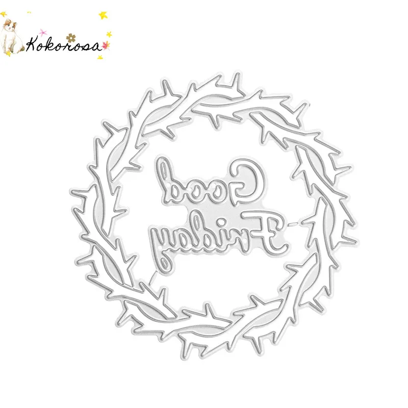 Kokorosa лист венок металлические режущие штампы трафареты ремесла DIY Scrapbooking альбом декоративное тиснение шаблон для бумажных открыток штампы