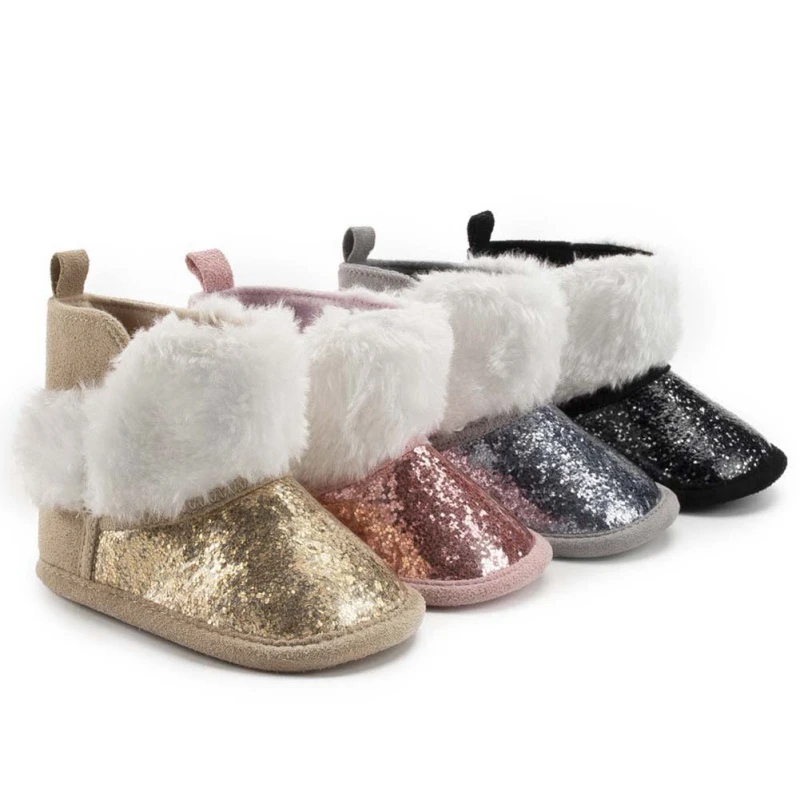 

Baby Girl Boy Snow Boots Winter Half Boots Infant Kid Soft Bottom Shoes