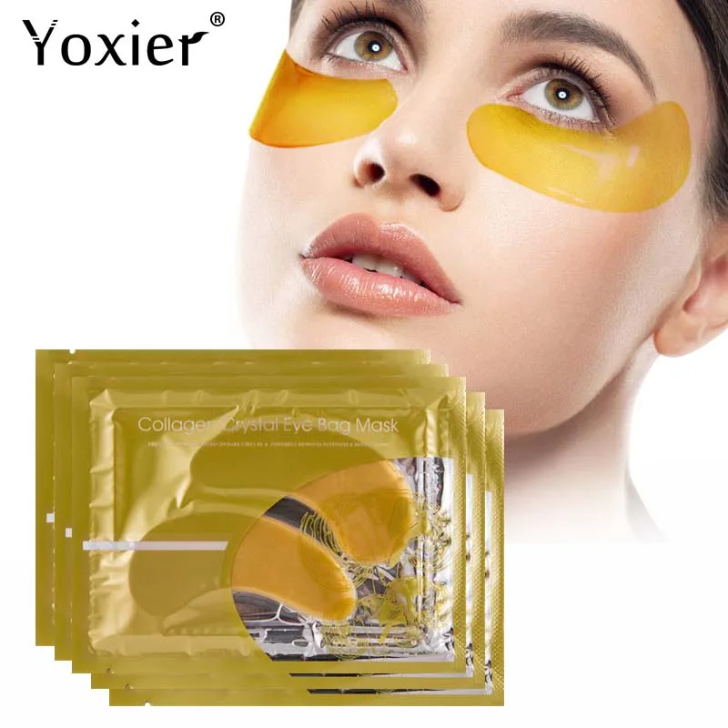 Yoxier 24k Золотая кристальная коллагеновая маска для глаз темные круги