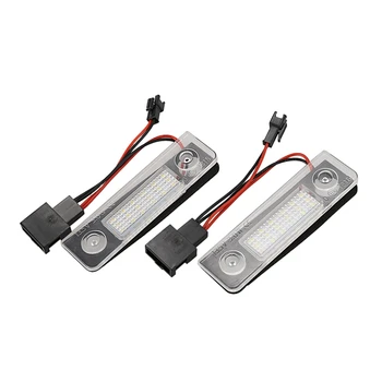 

2X Car White Canbus Error Free Led License Plate Light for Skoda Octavia Roomster 5J Auto Warning Lamp