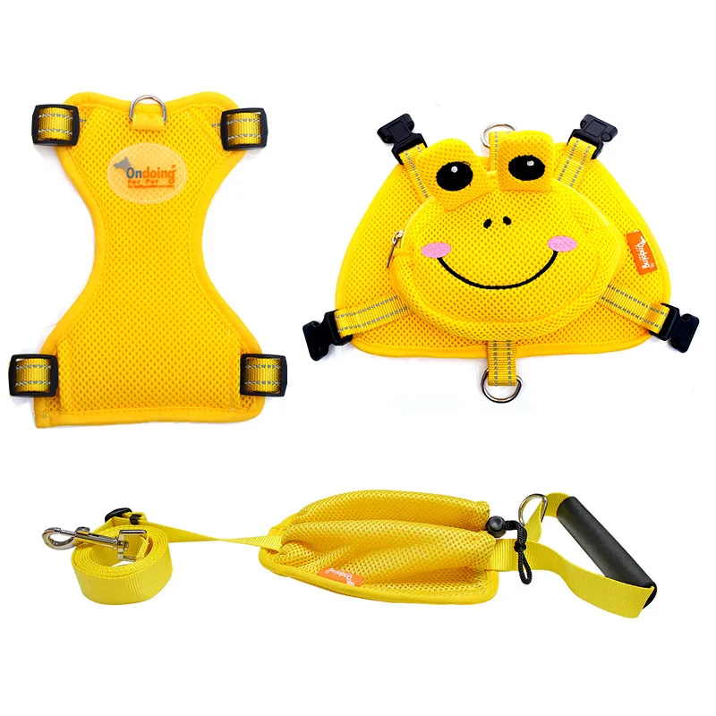

Pet vest Type Chest Strap Dog Cartoon from Backpack Dog Lead Chest And Back Two Sets Of Pet Supplies