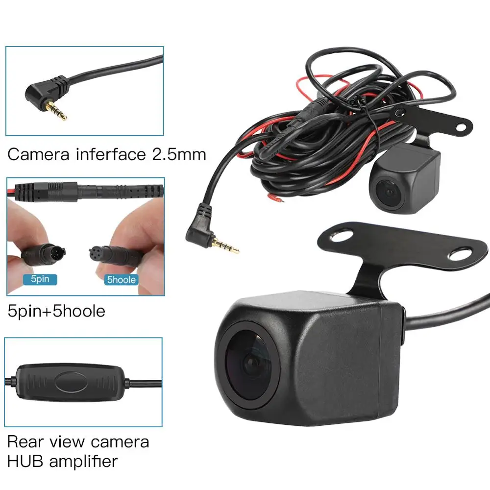 for Android DVR GPS 12V 5pin Car Universal Reverse car Camera Wide angle 170 Night Vision HD CDD Rear View Camara Lens for Android streaming DVR - Название цвета: for Android DVR GPS