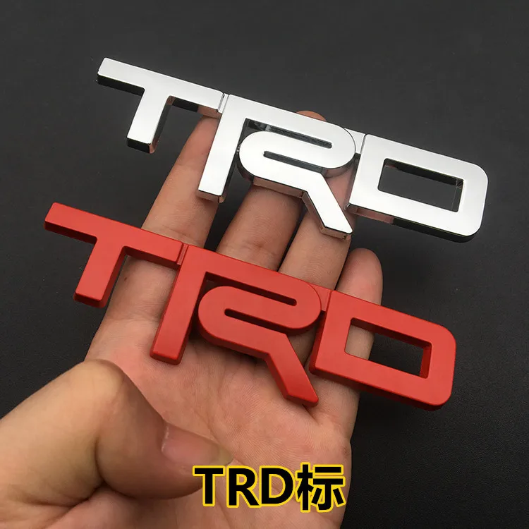 1 шт. 3D металлический TRD Автомобильный логотип гриль эмблема наклейка хромированная наклейка для автомобиля Стайлинг для Toyota Crown Reiz Prius Corolla PREVIA Camry